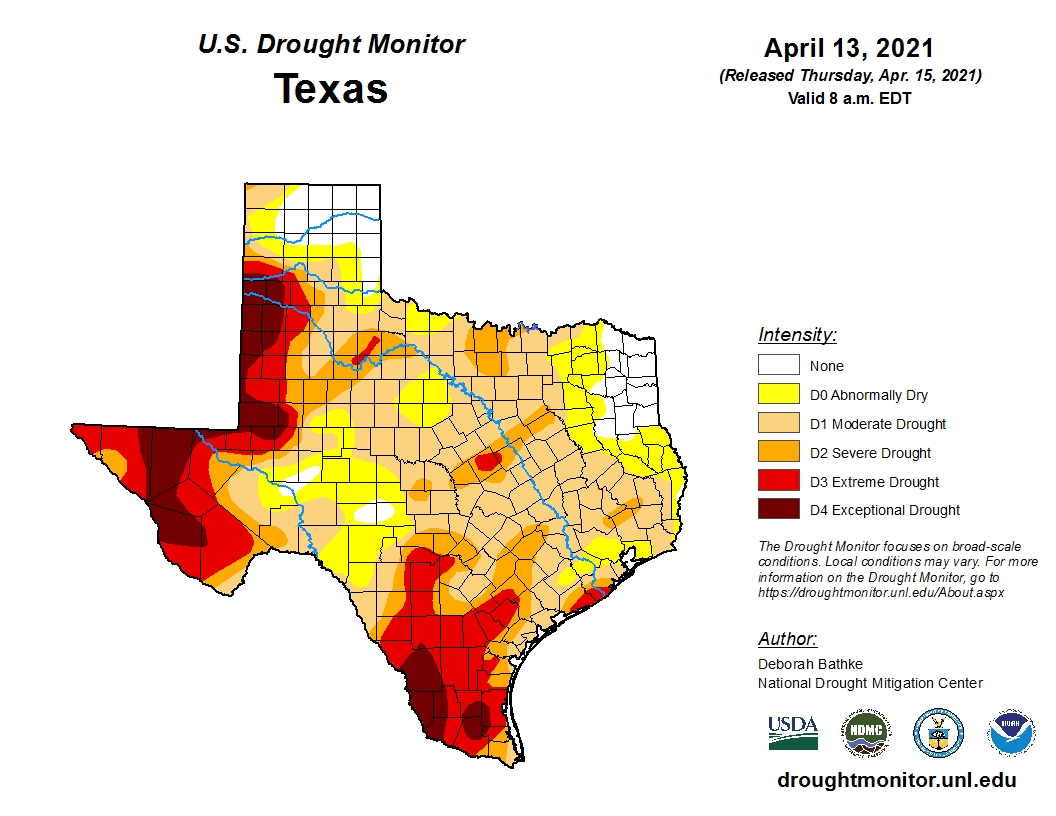 Drought Monitor April 2021 Image