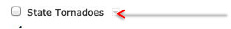 State Tornadoes Checkbox