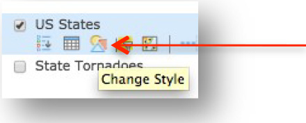 US States Layer Change Style